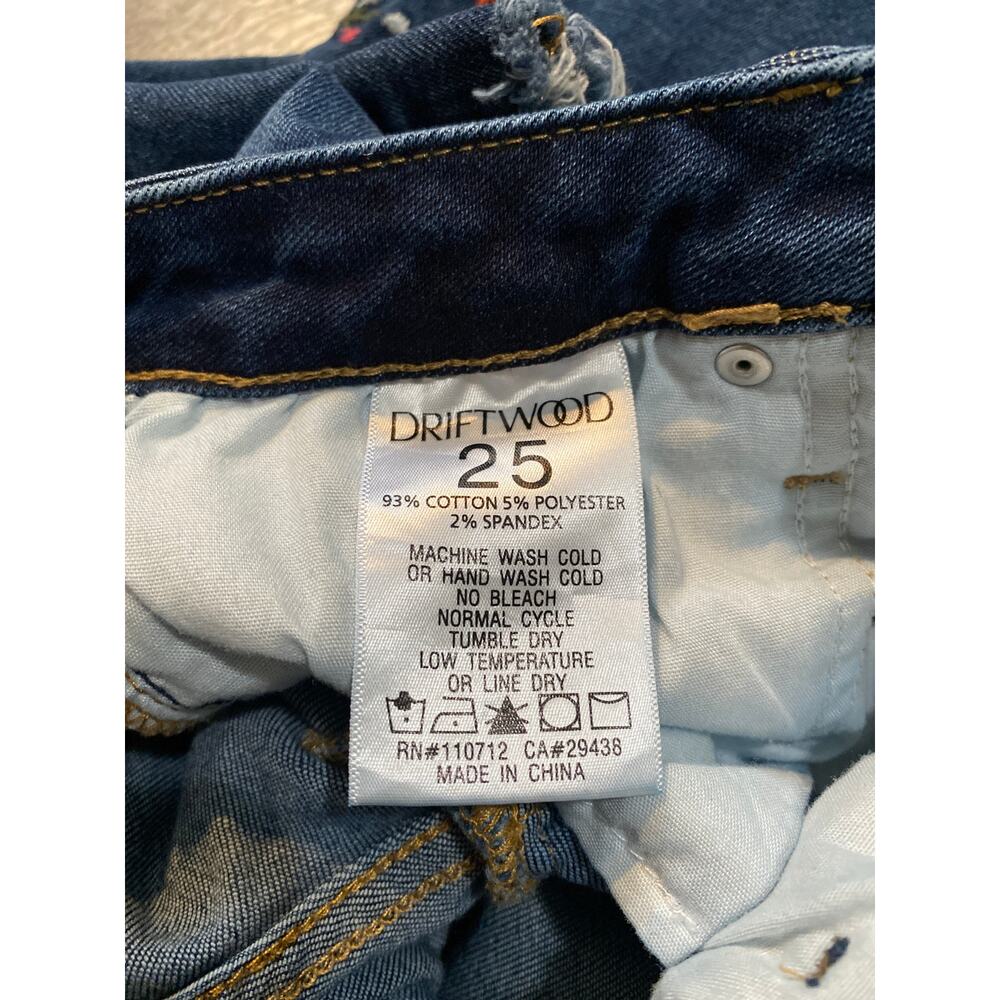 DRIFTWOOD by Free People Jackie Embroidered Jeans Size W25/L28 - Picture 6 of 10